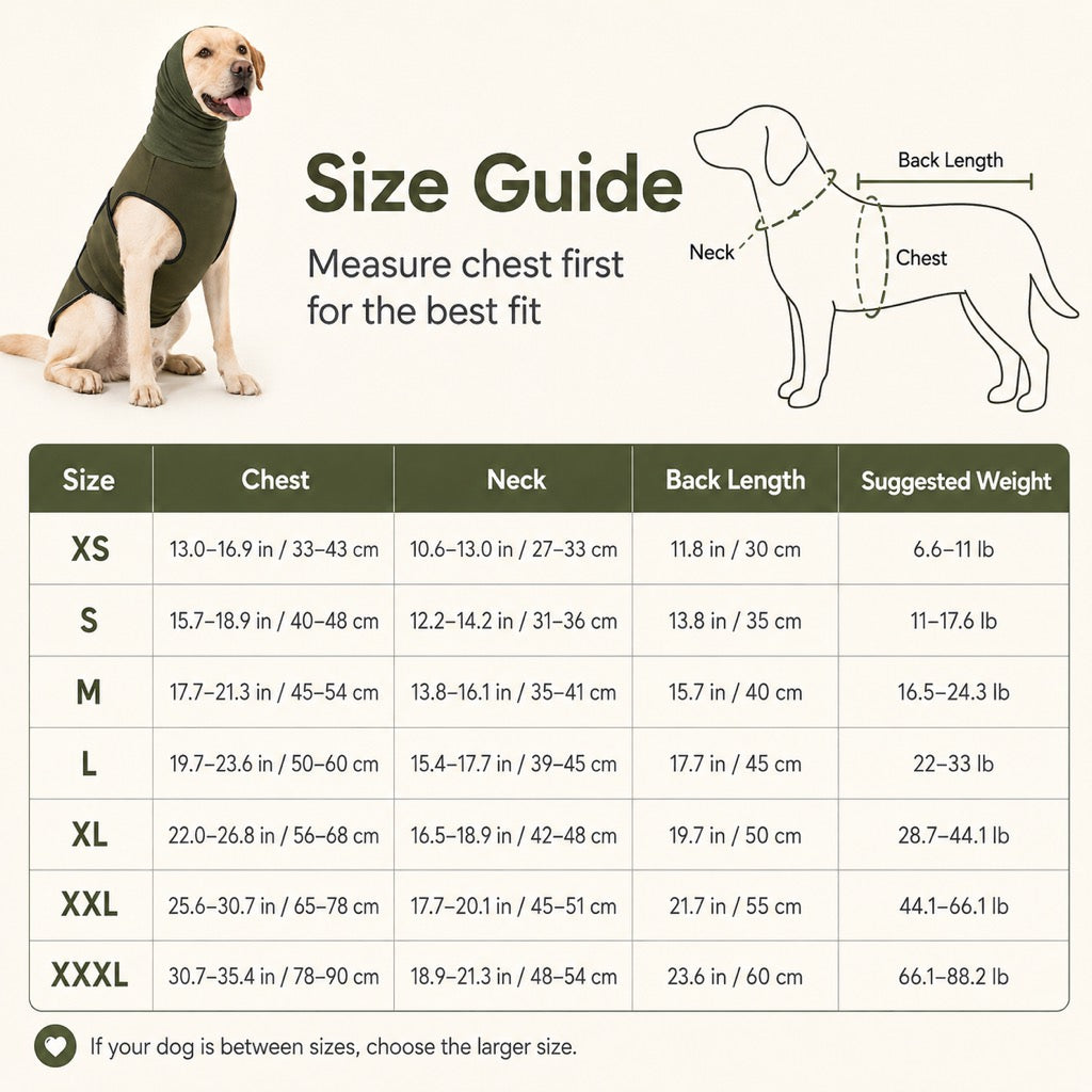 Dog Calming Shirt with Ear Hood for Fireworks & Storms