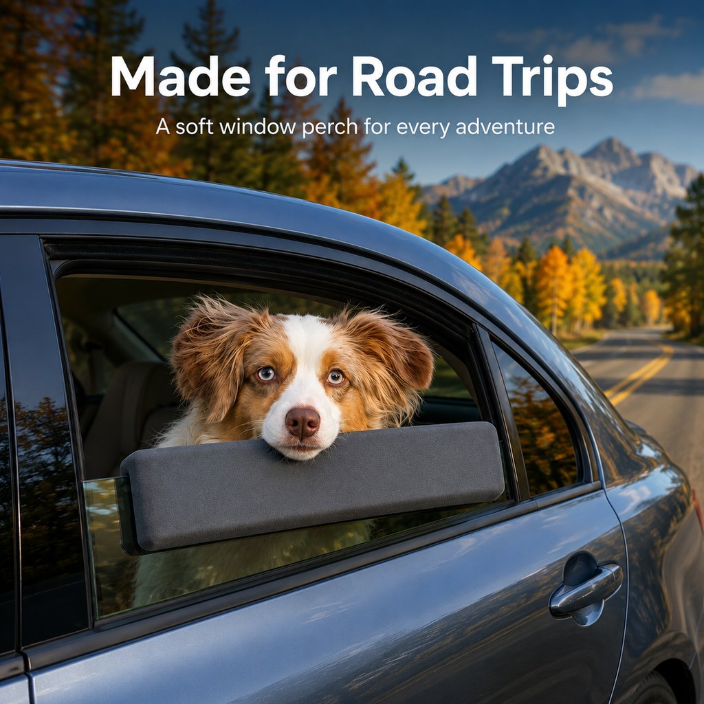 Dog Car Window Chin Rest Cushion for Road Trips