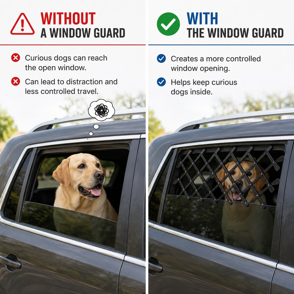 Expandable Dog Car Window Guard