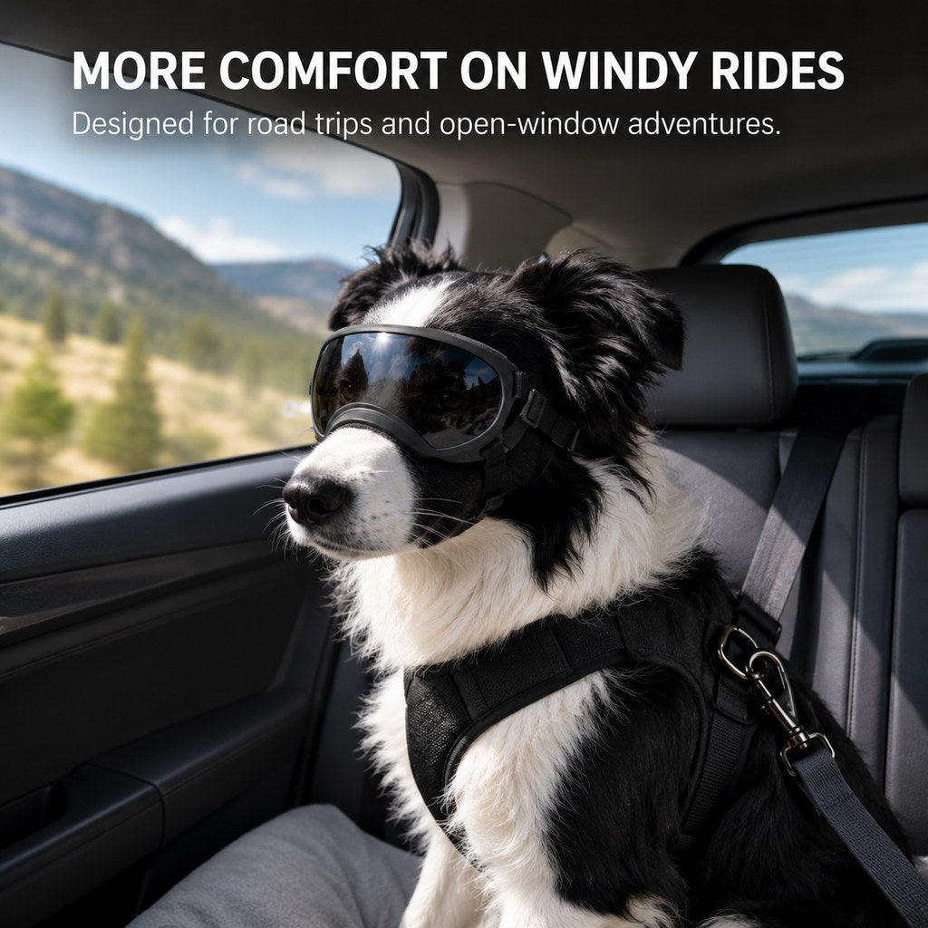 Photochromic Dog Goggles for Hiking and Car Rides