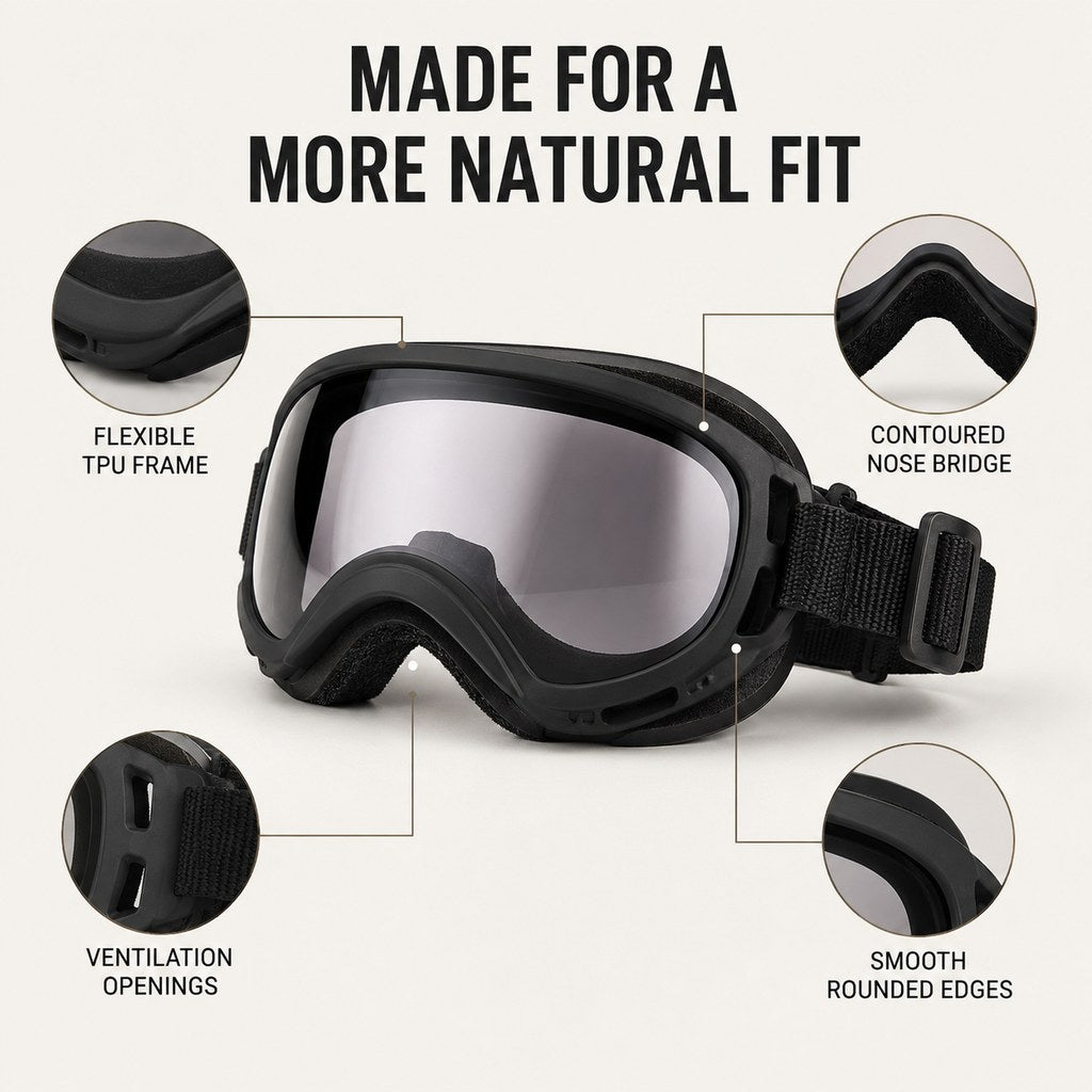 Photochromic Dog Goggles for Hiking and Car Rides