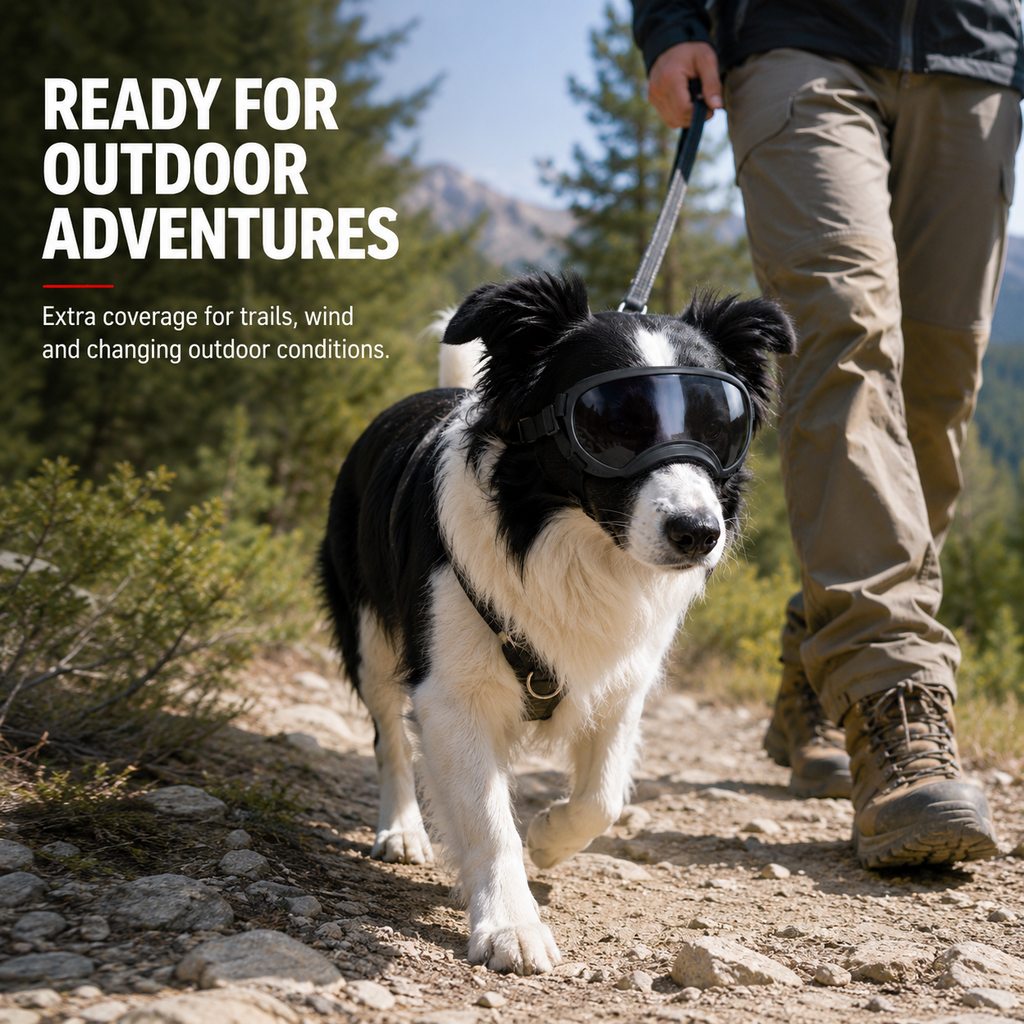 Photochromic Dog Goggles for Hiking and Car Rides
