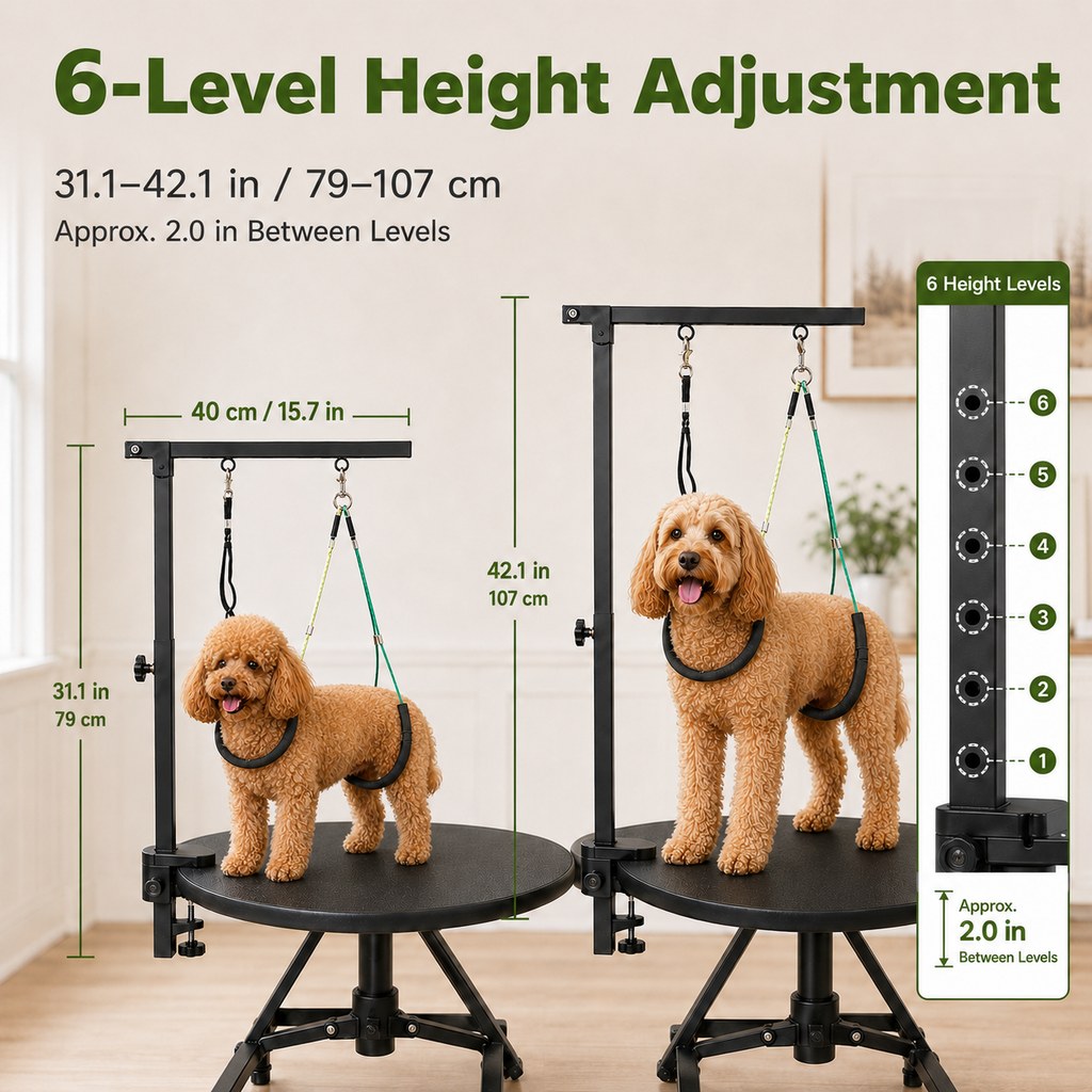 Adjustable Dog Grooming Arm Kit for At-Home Grooming