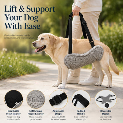 Reversible Dog Lift Support Sling for Stairs & Walks