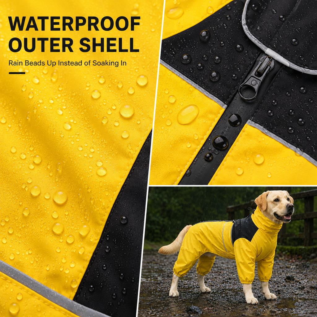 Full-Body Waterproof Dog Rain Suit for Muddy Walks