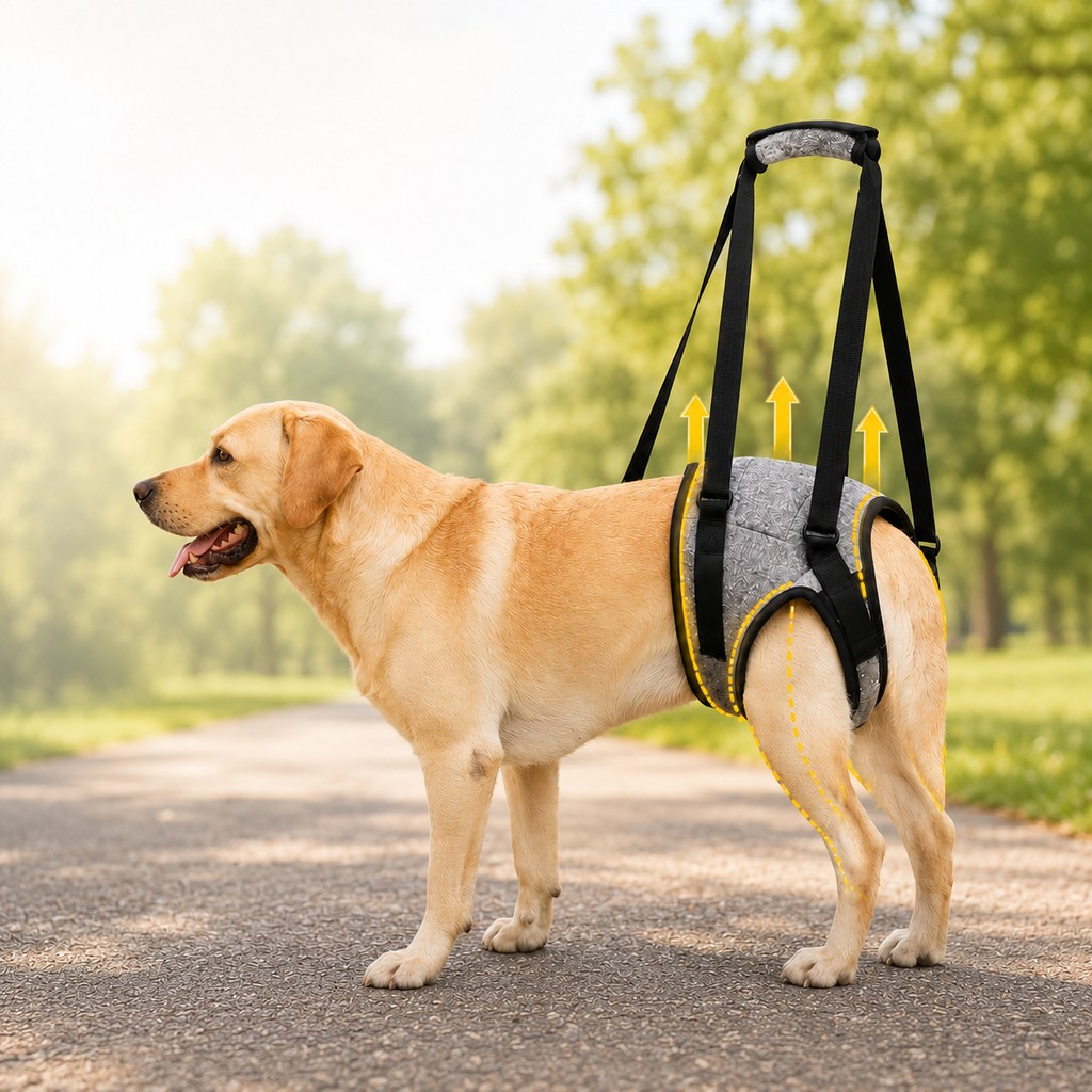 Rear Support Dog Sling Harness for Stairs & Car Rides