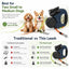 Dual Dog Leash, 360° Tangle-Free Retractable with LED