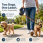 Dual Dog Leash, 360° Tangle-Free Retractable with LED