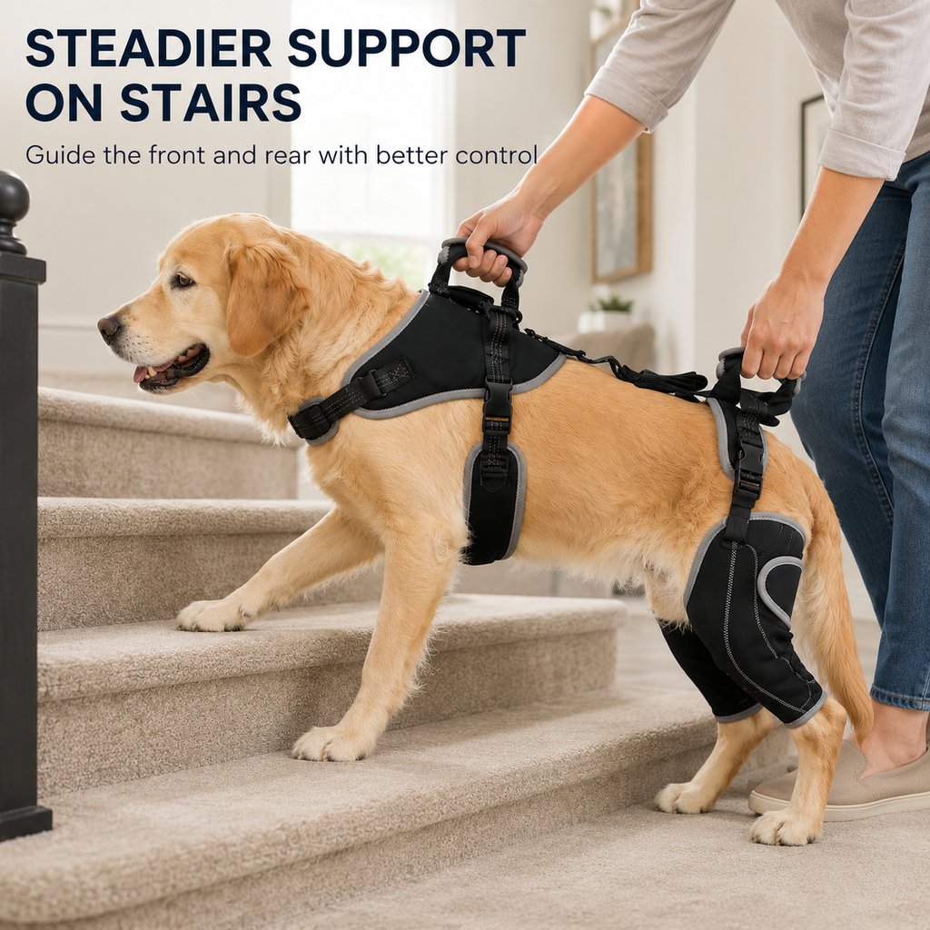 Full-Body Dog Lift Harness with Dual Rear-Leg Sleeves