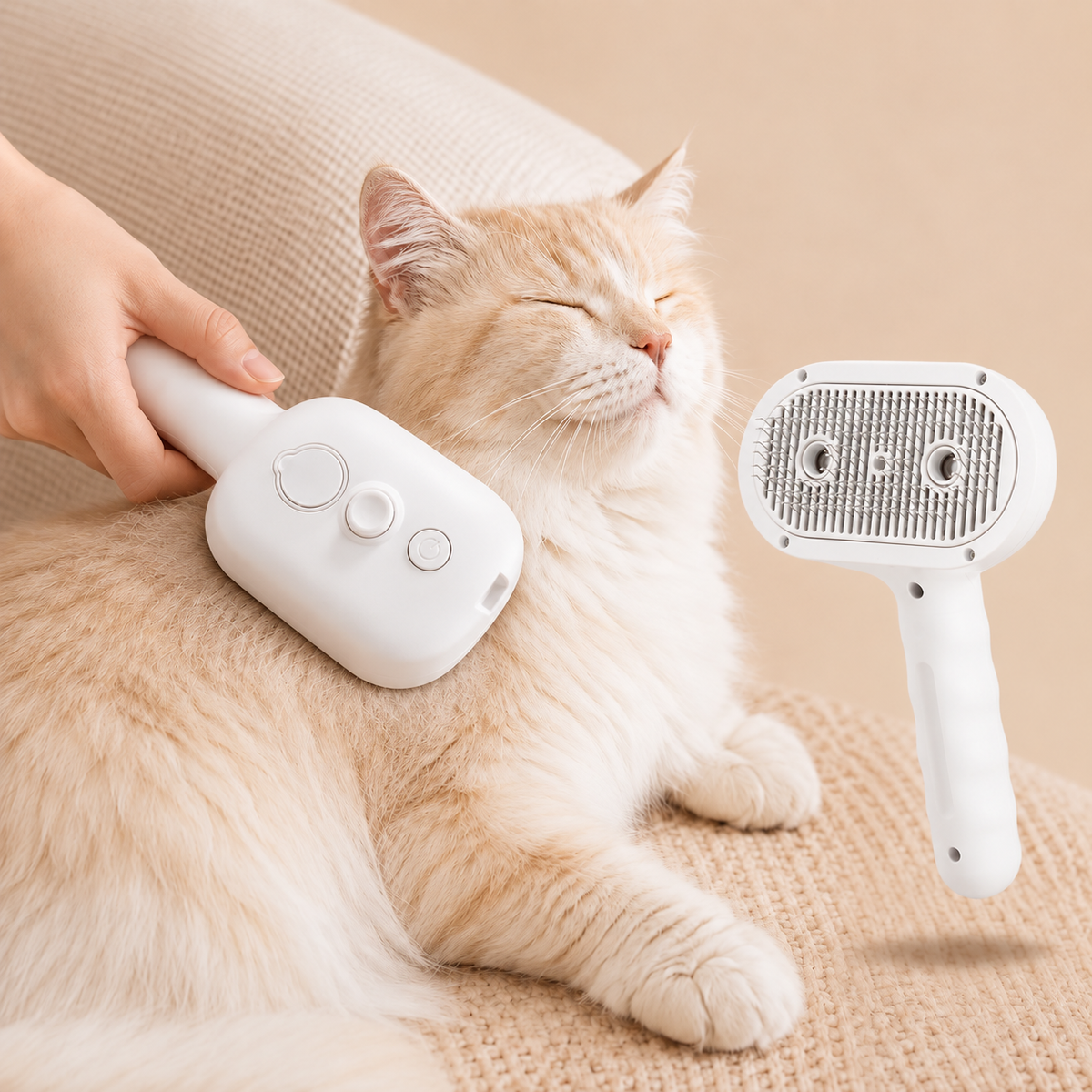 Pet Spray Grooming Brush for Cats and Dogs