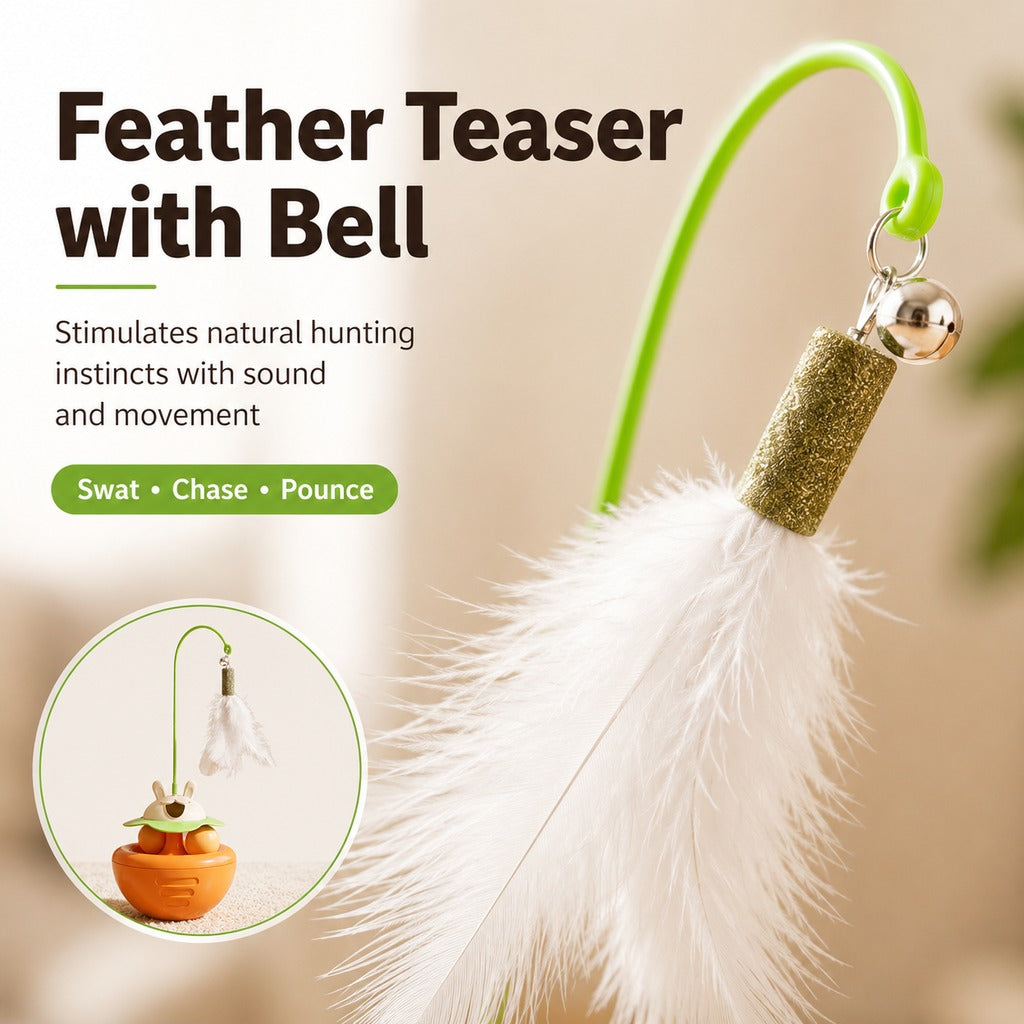 Interactive Wobble Cat Toy with Treat Dispenser