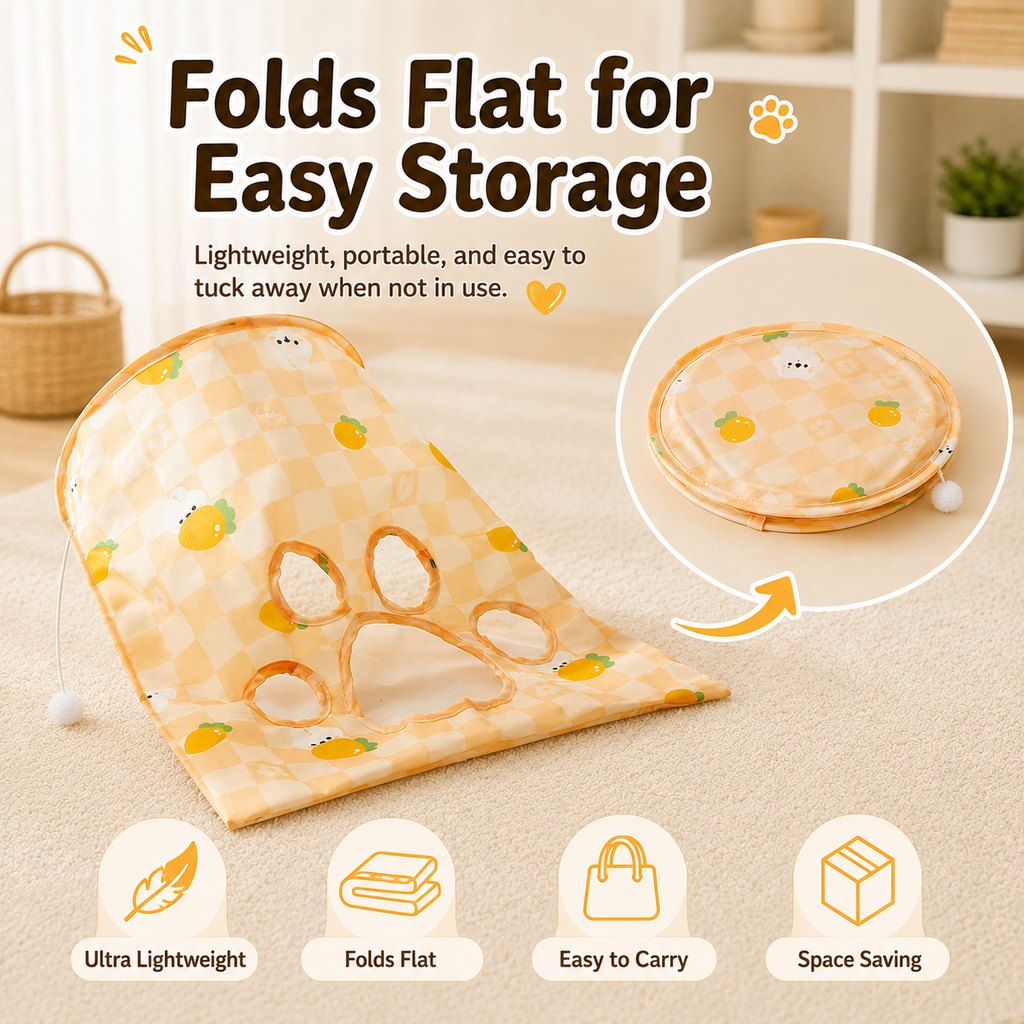 Interactive Cat Crinkle Play Sack for Indoor Cats