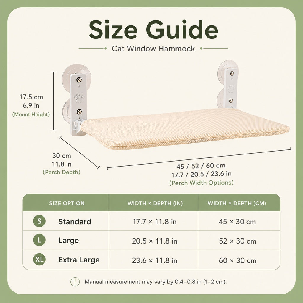 Foldable Cat Window Hammock with Suction Cup Mount