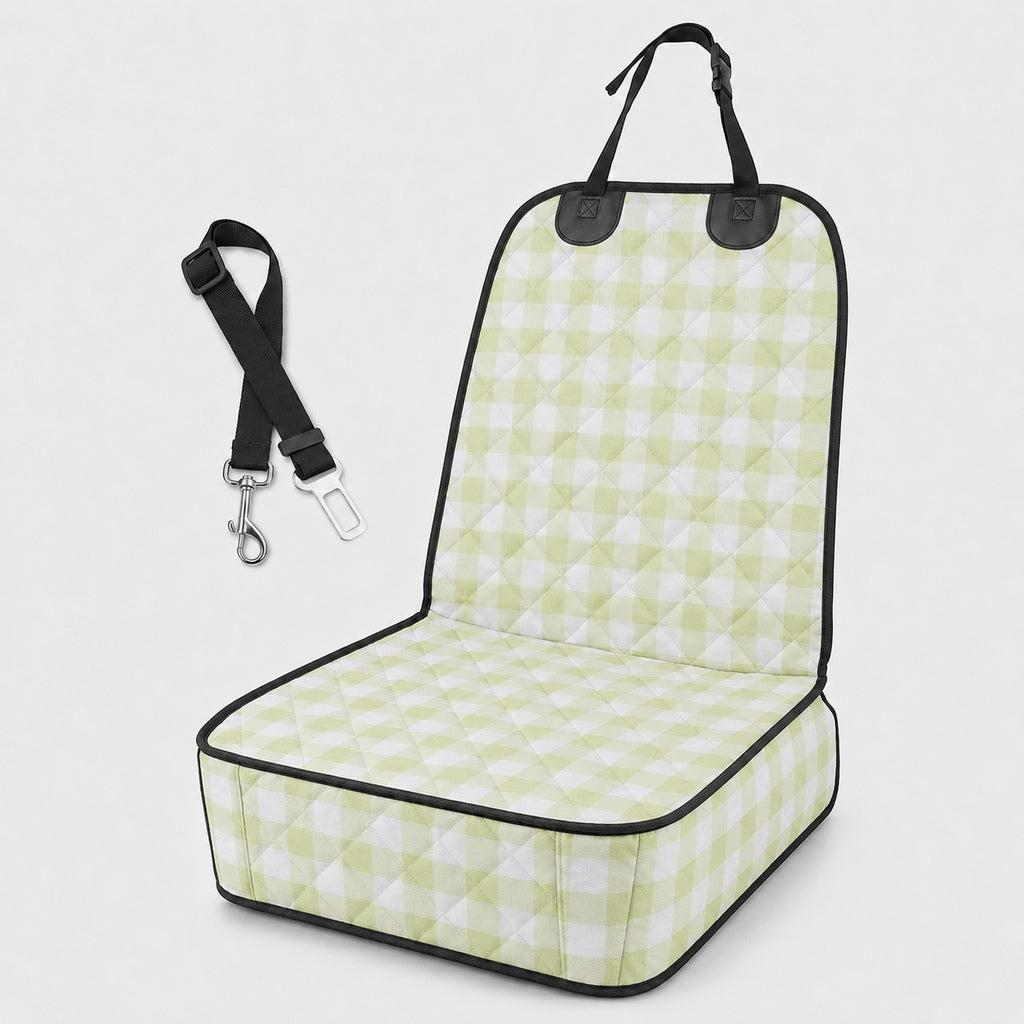 Front Seat Pet Car Seat Cover with Seat Belt Tether