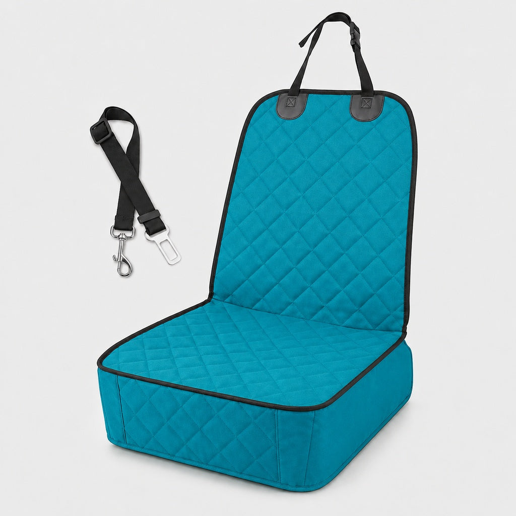 Front Seat Pet Car Seat Cover with Seat Belt Tether