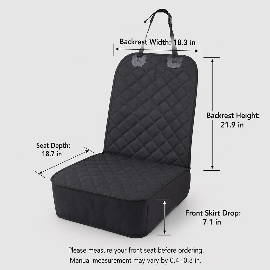 Front Seat Pet Car Seat Cover with Seat Belt Tether
