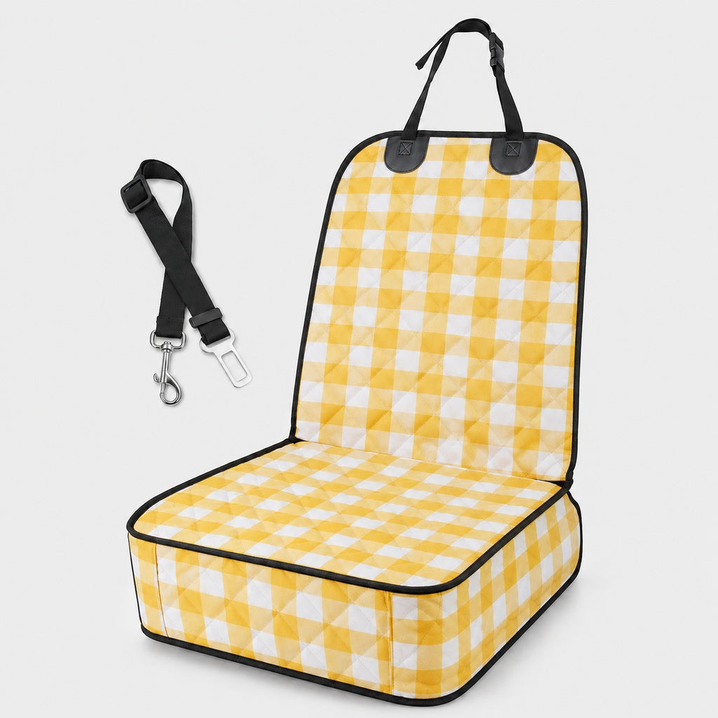 Front Seat Pet Car Seat Cover with Seat Belt Tether