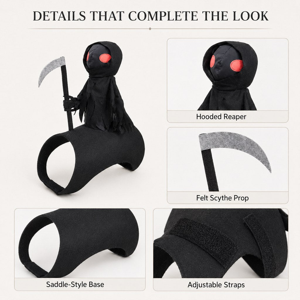 Grim Reaper Rider Pet Costume for Halloween