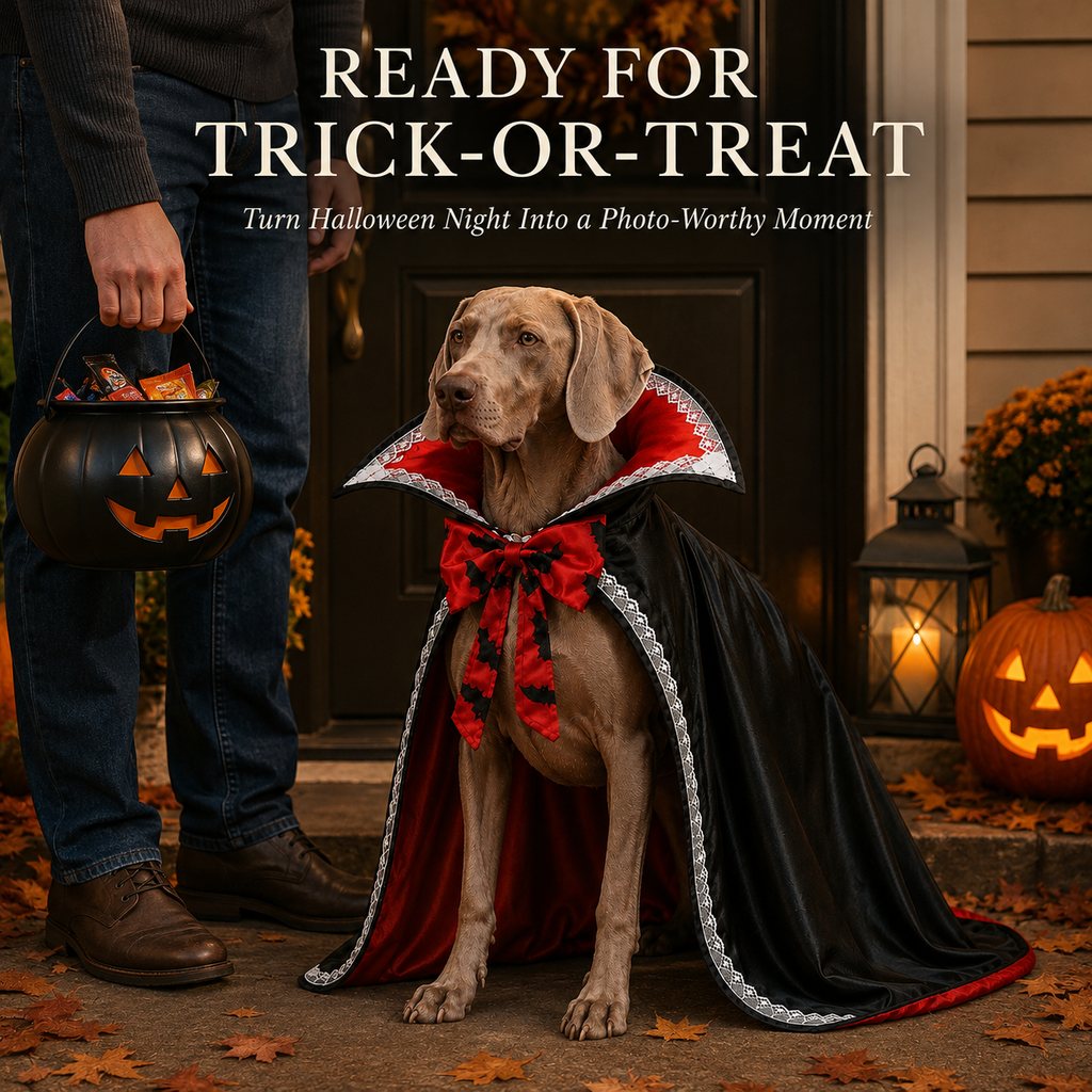 Vampire Dog Cape Halloween Costume with Stand-Up Collar