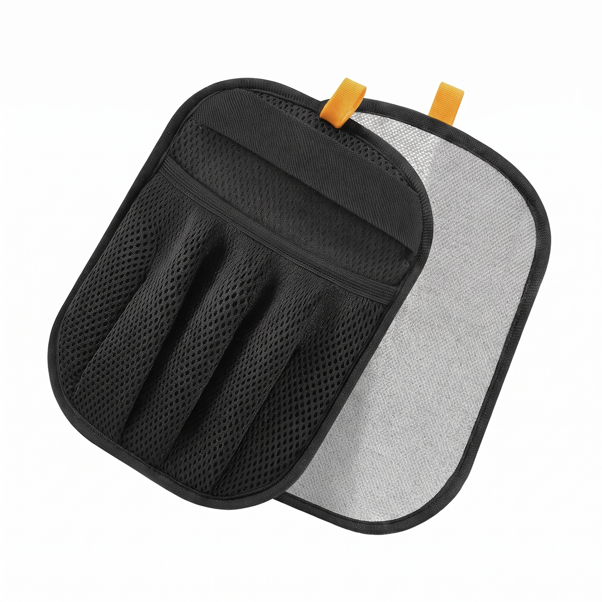 Pet grooming gloves on a white background