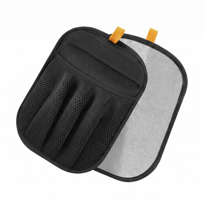 Pet grooming gloves on a white background