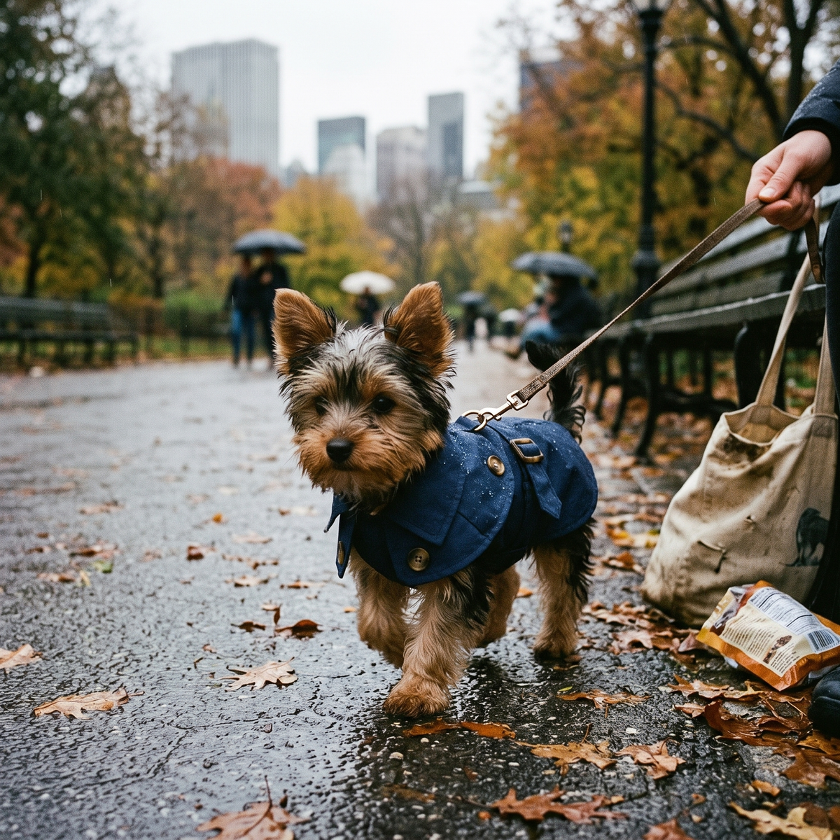 Lightweight Windbreaker Dog Coat for Small Dogs - BLUE