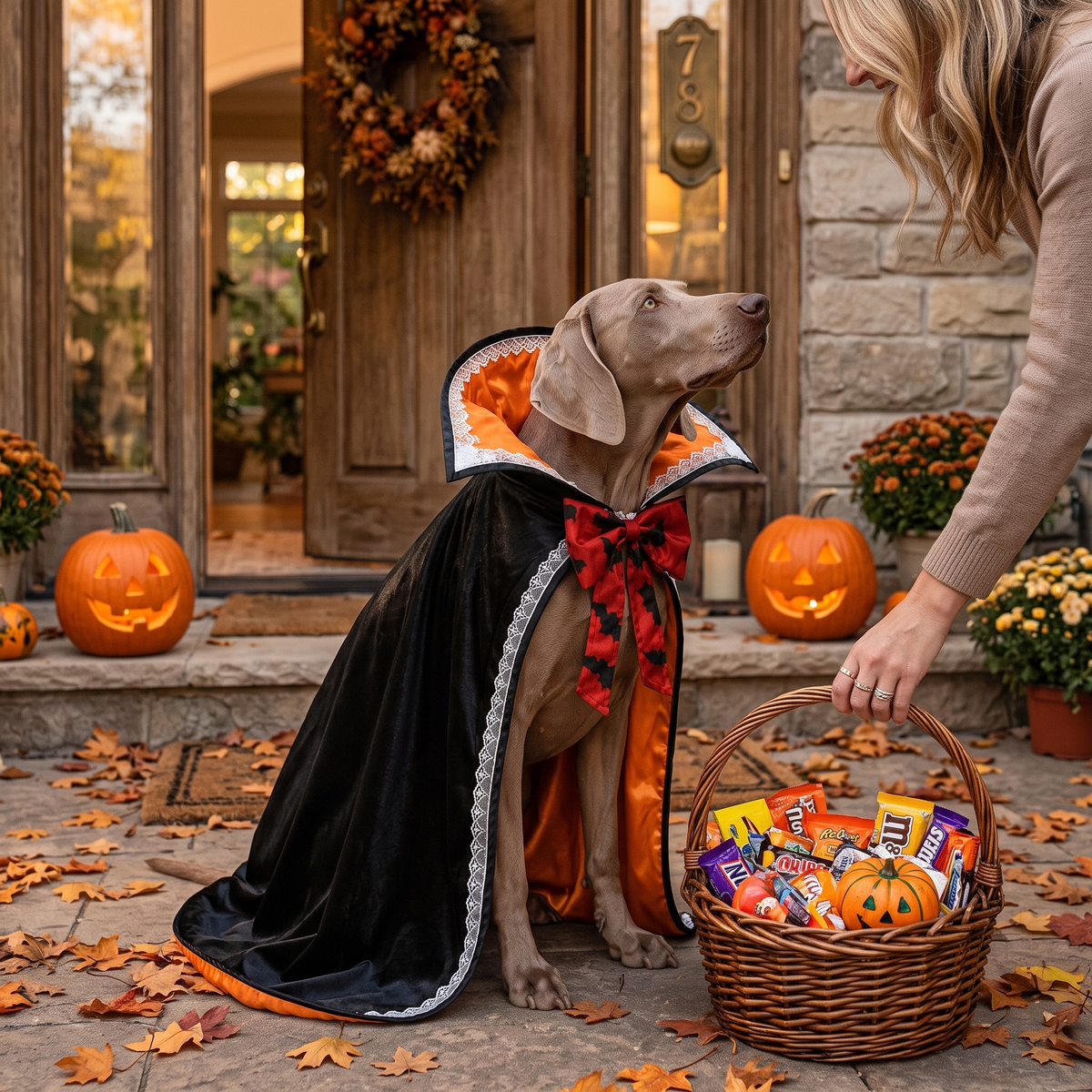 Vampire Dog Cape - Pumpkin Orange