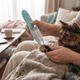 Pet Paw Trimmer with Built-In Vacuum for Cats & Dogs - Blue