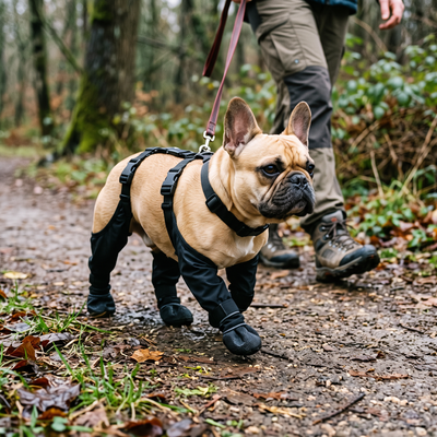 Stay-On Waterproof Dog Boots – Black