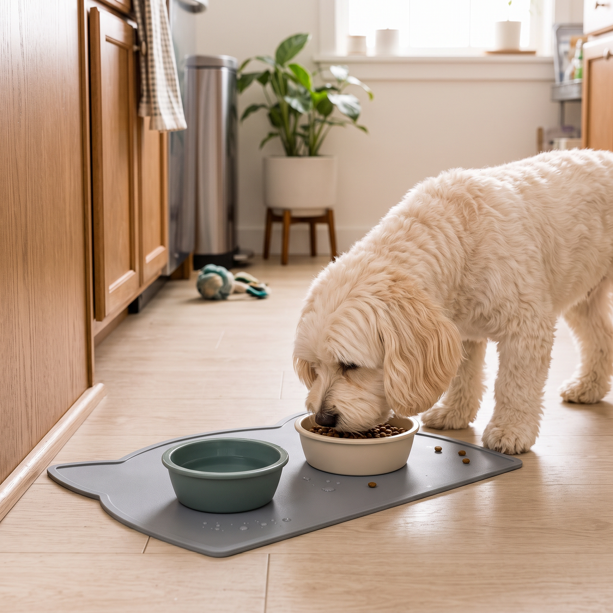 Silicone Pet Feeding Mat – Gray
