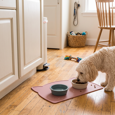 Silicone Pet Feeding Mat – Cherry Blossom Pink