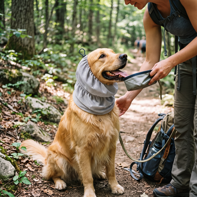 Dog Cooling Snood – Light Gray
