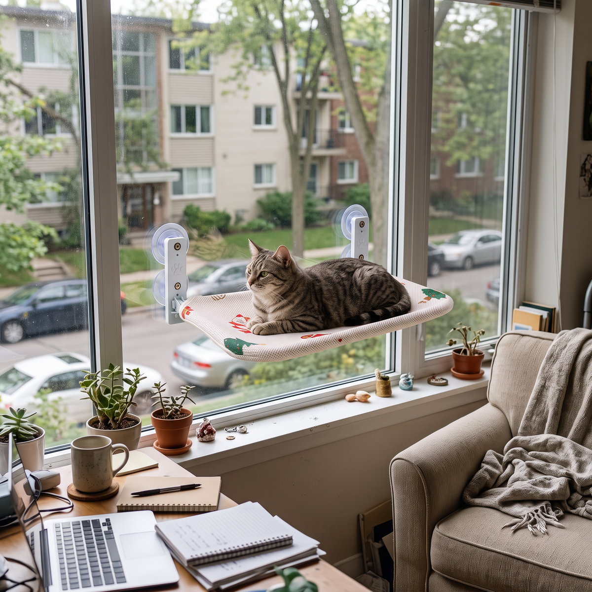 Foldable Cat Window Hammock – Christmas