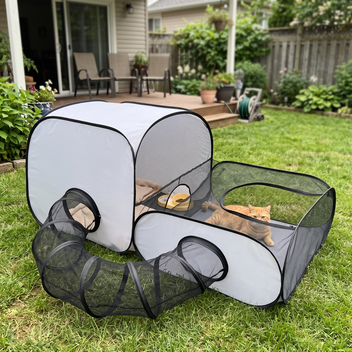 Indoor Cat Playpen – Gray