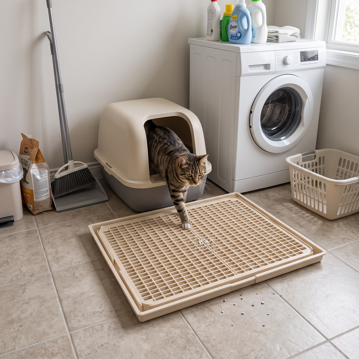 Modular Cat Litter Mat – Khaki