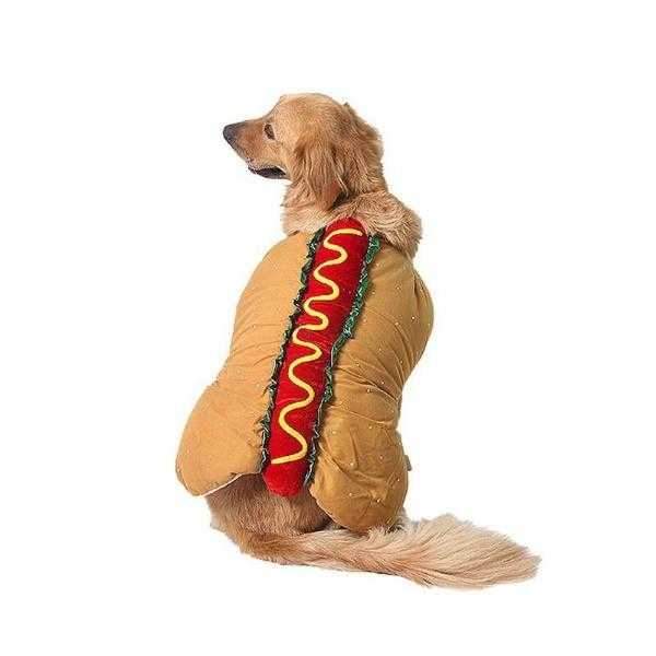 Hot Dog Halloween Costume with Mustard & Bun