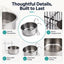 Inside-Crate Stainless Steel Hanging Pet Bowl