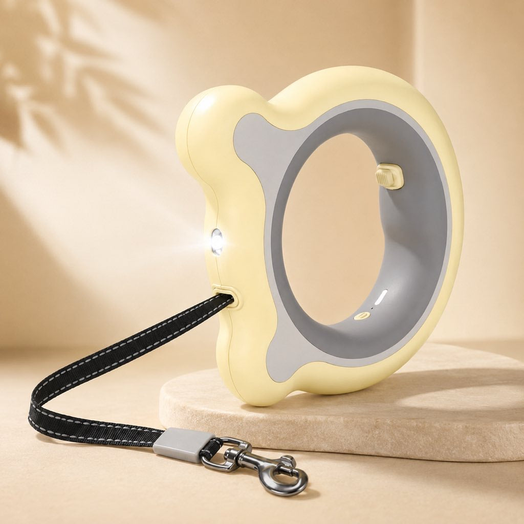 Retractable Dog Leash with Reflective Tape