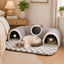 3-in-1 Multi-Cat Tunnel Bed and Play Mat for Indoor Cats