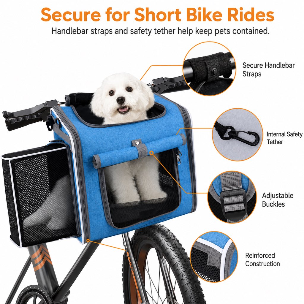4-in-1 Expandable Bike Pet Carrier Backpack