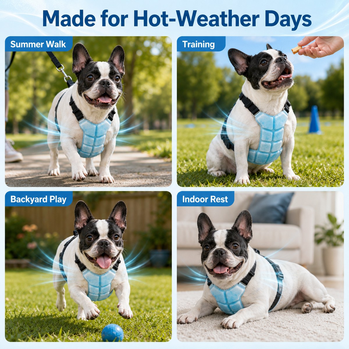 Pet Cooling Vest for Summer Walks & Outdoor Play