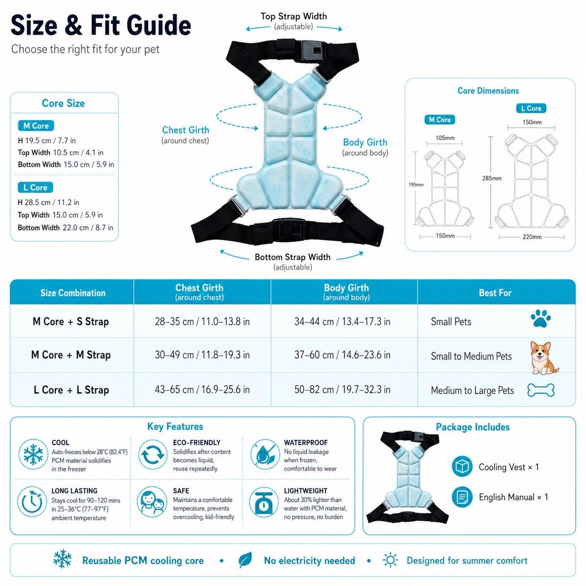 Pet Cooling Vest for Summer Walks & Outdoor Play