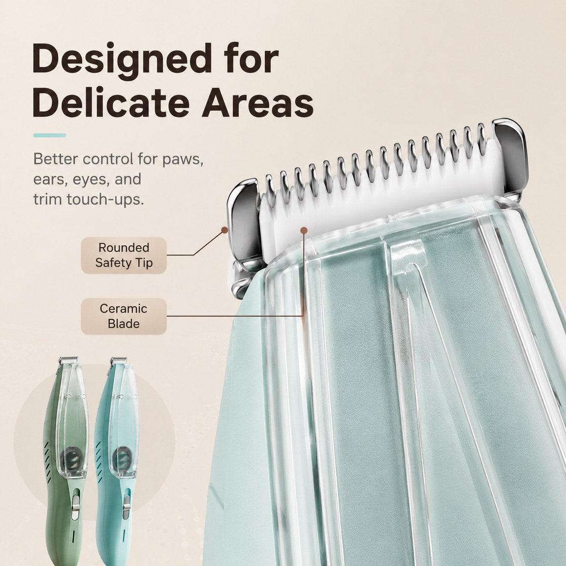 Pet Paw Trimmer with Built-In Vacuum for Cats & Dogs