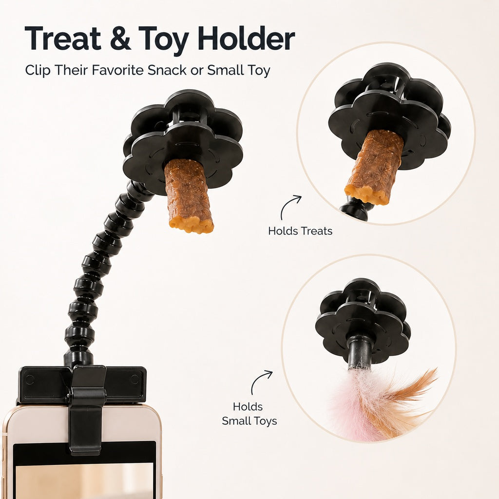 Pet Selfie Clip, Treat Holder Phone Attachment