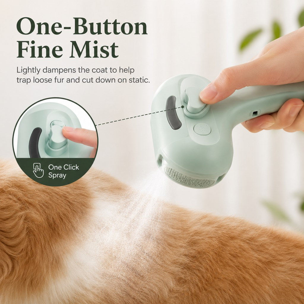 Pet Spray Grooming Brush for Cats and Dogs