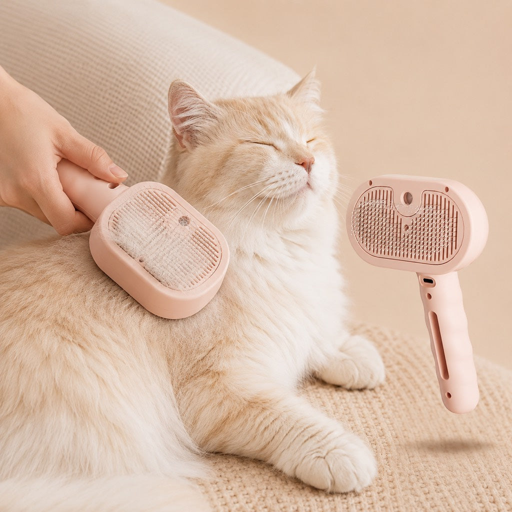 Pet Spray Grooming Brush for Cats and Dogs