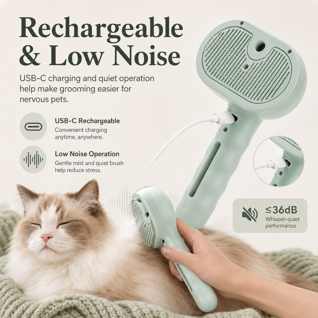 Pet Spray Grooming Brush for Cats and Dogs