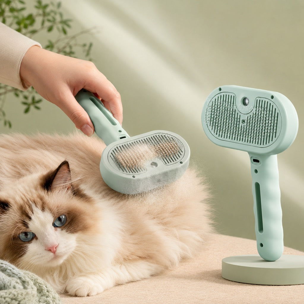 Pet Spray Grooming Brush for Cats and Dogs