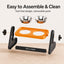 Adjustable Elevated Stainless Steel Bowls for Cats and Dogs