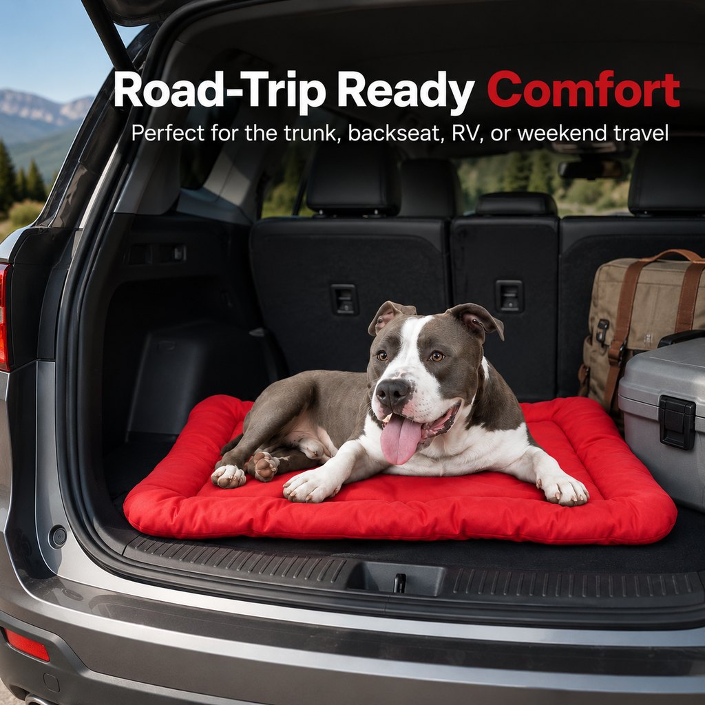 Portable Outdoor Dog Bed - Roll-Up Camping Travel Mat